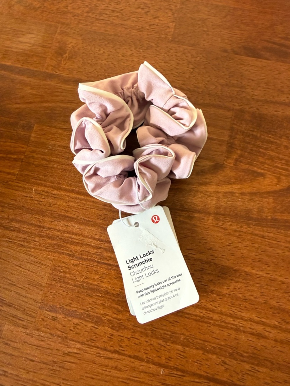 NWT lululemon athletica Light Locks Scrunchie in Dusty Pink